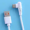 Cable de Datos en Ángulo Tipo C Cable de Carga Rápida Adecuado para Soportes de Teléfono Móvil para Coche e Interfaces de Carga Inalámbrica