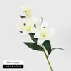 Flor de Simulación Nueva 3 Cabezas 2 Brotes Lirio Grande Película Impresa en 3D Lirio Salón de Bodas Decoración Suave Decoración Comercio Exterior