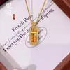Colgante de Ábaco Giratorio de Circonita Chapado en Oro Estilo Antiguo para Mujer, Nuevo Colgante de Cadena para Suéter Estilo Chino Atrae Riqueza Alta Retención de Color