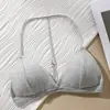 Sujetador de Triángulo Francés de Modal con Tirante al Cuello Espalda Bonita Body Chaleco Anti-rozaduras Ropa Interior Ligera Verano
