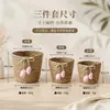 Conjunto de 3 peças de cestos de armazenamento de tulipa de mesa trançados em palha, cestos de flores, cestos decorativos de vime para plantas verdes e vasos de flores