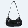 Bolso con Remaches Estilo Motocicleta Retro para Mujer 2026 Nuevo de Gran Capacidad Monoprenda para Hombro o Debajo del Brazo Bolso de Viaje de Moda para Fashionistas
