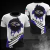 Amazon Transfronteiriço 2024 Nova Camiseta de Futebol Masculino da NFL com 32 Times Estampagem Digital 3D Steelers Série Completa