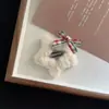 Estilo Japonés Vintage Estilo Maillard Peludo Estrella de Cinco Puntas Lazo Pasador para el Cabello Accesorios para el Cabello de Niña Flequillo Lateral