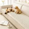 Cojín de Felpa Anti-Arañazos para Sofá de Mascotas Todas las Estaciones Antideslizante Cojín para Asiento Tela Cubierta Gruesa para Sofá Simple Moderna