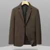 Traje Casual para Hombre 2026 Otoño/Invierno Estilo Chino Repujado Lujo Ligero Blazer Individual para Jóvenes y de Mediana Edad Moda Casual Chaqueta de Moda