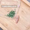 ZM Zircônia Novo Super Brilhante Fundo Plano Verde Fruta Pedras para Unhas Pedras Irregulares Verdes Mini Gotas d'Água Adesivos para Unhas Decorações com Pedras