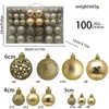 Bola de Navidad Personalizada Caja de 100 Piezas Bola de Navidad Colgante para Árbol de Navidad Set Duoduo Paquete Bola Brillante Recortada