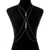 Cadena de cintura de aleación de doble capa simple con lentejuelas redondas para mujer, joyería transfronteriza europea y americana, moda sexy