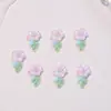 Acessórios para Unhas Flor de Cerejeira de Cinco Pétalas, Peças Pequenas de Resina Tridimensionais Fofas, Para DIY Presilhas de Cabelo, Brincos, Decorações de Unhas