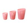 Taza medidora de silicona de 3 piezas, adecuada para tamaños grandes y pequeños con escala de 4 oz/8 oz, taza de silicona semipermeable visual para leche, taza medidora para hornear