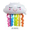 Nuevas Nubes Blancas Entrecerradas Grandes Arcoíris Globo de Película de Aluminio Aula de Jardín de Niños Nubes de Unicornio Globo de Arcoíris