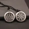 Pingente de Moeda de Dinheiro Shangui de Latão, Colar Autêntico de Moeda Antiga Taoísta, Bagua de Cinábrio, Ornamento Pingente de Dinheiro Amuleto Estilo Vintage