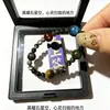 Pulsera de Obsidiana Plateada Natural con Piedras de Ojo de Tigre Rojo y Ojo de Tigre Azul, Pulsera Vintage Unisex, Serie Versátil Planeta, Moda al por Mayor