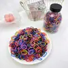 Elásticos de Cabelo Descartáveis para Mulheres, Pretos, Espessados, Alta Elasticidade, Não Danificam o Cabelo, Pequenos Elásticos de Cabelo para Crianças, Acessórios de Cabelo