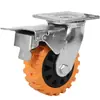 Rueda Hummer de acero inoxidable de 4 pulgadas 5 pulgadas 6 pulgadas 8 pulgadas de alta resistencia, rueda giratoria universal antideslizante resistente, rueda de carro universal con freno
