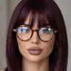 Nuevas gafas redondas vintage para mujer, decoradas con tachuelas, montura de gafas de estilo artístico de moda, gafas clásicas de moda sin graduación