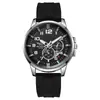 1 peça-Relógio de Pulso Masculino da Moda Luxuoso Original Relógio de Homem Pulseira de Silicone Esportivo Quartzo Relógio Masculino Presente
