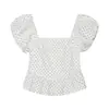 Ropa de Mujer de Comercio Exterior 2026 Verano Nuevo Estilo Moda Europea y Americana Versátil Estampado Hueco Bordado Top 2952939