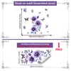 Vários adesivos de parede florais frescos em aquarela para sala de estar, quarto, quarto de criança, decoração de parede de fundo de casa, adesivos de parede autoadesivos