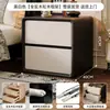 Mesita de noche estilo vintage, madera maciza, para uso doméstico en el dormitorio, venta caliente 2026, pequeño gabinete de noche retro de alta gama en blanco y negro