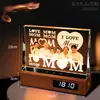 Lámpara de noche de cristal estilo celebridad para dormitorio, decoración, un regalo para niñas, mejores amigas, novias en aniversarios o cumpleaños