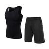 Leggings Masculinos Roupas Fitness Roupa Esportiva para Corrida Calças de Compressão Leggings de Basquete Alta Elasticidade Secagem Rápida Treinamento Conjunto de Duas Peças