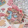 Adesivos de Paisagismo Estéreo 3D para Festa Mágica Cenas Criativas Visuais em Miniatura Adesivos de Colagem DIY para Crianças