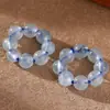 Anillos de acuamarina natural para pulseras, accesorios para pulseras de bricolaje, espaciadores decorativos, accesorios de cuentas de cristal, stock de fábrica al por mayor