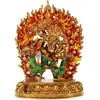 Buda Yuan Hui Nepal Hecho a Mano Cobre Dorado Completo Dios Blanco de la Riqueza Buda Decoraciones para el Hogar 7 Pulgadas Dios de la Riqueza