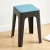 Taburete de Plástico Engrosado para Uso Doméstico, Extra Grueso, Moderno y Simple, Apilable, Cómodo para Estar Sentado Largo Tiempo, Taburete Alto Redondo, Banco
