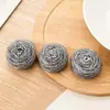Paquete de 6 Bolas de Limpieza de Acero Inoxidable, Bolas de Acero de Alambre de Hierro, Suministros de Cocina, Cepillos para Lavar Platos, Estropajos de Bola de Alambre de Acero, Estropajos para Ollas