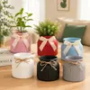 Vasos de flores de plástico transfronteiriços, estilo nórdico, modernos, de porcelana listrada criativa, coloridos, espessados, para suculentas, decorações de mesa e enfeites