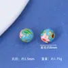 Cuentas Espaciadoras de Filigrana Cloisonné Gota de Aceite de 8 mm Color Esmalte Azul Quemado Cuentas Sueltas Accesorios Alta Retención de Color Cuentas Redondas Cuentas Hechas a Mano DIY