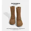 Botas Chelsea Vazadas de Verão para Mulheres 2026 Novas Botas Curtas de Renda e Tela Estilo Retrô Leves Respiráveis Estilo Fada Botas de Tela