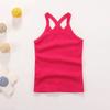 Chaleco de Algodón Puro para Niños Verano Sin Mangas Color Sólido Camiseta sin Mangas para Niños Camisola Pequeña para Niñas Camiseta Interior para Niños Pequeños