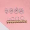 Llavero de anillo plano chapado en varios tamaños, colgante de muñeca casero hecho a mano, accesorios de joyería de anillo plano galvanizado de alta calidad