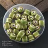 Pulsera de Cuentas Cerámicas de Columna Corta Hecha a Mano DIY Accesorios Estudiantes Paquete de Materiales para Ensartar Hecho en Casa Lote a Granel de Cuentas Cerámicas