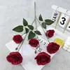 Nova rosa artificial requintada de 6 cabeças para casamento, estúdio de fotografia, decoração de hotel, arranjo floral, flor artificial para mesa de cabeceira do quarto