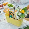 Ponto de fábrica atacado japonês plástico cesta de mão piquenique frutas e vegetais cesta anti-rattan detritos cesta de armazenamento cesta de banho
