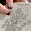 Acessórios para Nail Art de Zircônia Mini Laço Luz Piscante Luxo Pequeno Laço de Amor Prata Acessórios para Unhas Atacado