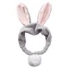 Ouyang Nana's Face Wash Hair Band Grey Rabbit Hair Ball Tridimensional Orelha de Coelho Hair Band Plush Face Wash Hair Band para Mulheres