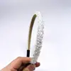 Diadema de Cristal Dulce de Cuatro Filas, Diadema Simple Antideslizante, Accesorio para el Cabello con Pasador con Elemento de Trébol de Cuatro Hojas