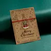Aleación de Navidad Alce Papá Noel Árbol de Navidad Copo de Nieve Caramelo Guantes Colgante Pulsera de Tarjeta Trenzada