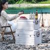 Caja de almacenamiento para camping al aire libre Xingyou, baúl plegable para picnic, caja organizadora, caja de almacenamiento con tapa de madera para coche, caja de almacenamiento