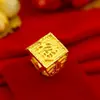 Anillo para Hombre Retro Abierto Color Oro Arena Vietnamita Arena Dorada Dominante Cabello Riqueza Dragón Caballo Piedra Preciosa Joyería de Imitación Oro