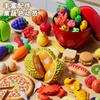 Caja de Almacenamiento de Manzana Navideña Juguetes de Casa de Juego de Simulación Chicing de Frutas para Niños Frutas y Verduras Durian Descamable