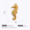 Joias Personalizadas de Moda em Aço Inoxidável Sol Golfinho Estrela do Mar Cavalo-Marinho Aço Titânio Pingente DIY Colar Acessórios de Joias