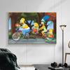 Animación de Dibujos Animados los Simpsons Impreso en las Pinturas, Decoración de Pared de Jardín de Niños Habitación en el Lienzo de Pintura