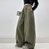 Calça Infantil Feminina Estilo Primavera e Outono Solta para Crianças Pequenas, Médias e Grandes Casual Perna Larga Estilo Fino Adolescentes Alunos do Ensino Fundamental Perna Reta